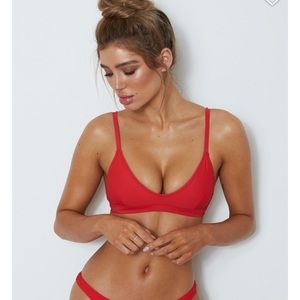 White Fox Boutique L'Escala Bikini Top / Red
